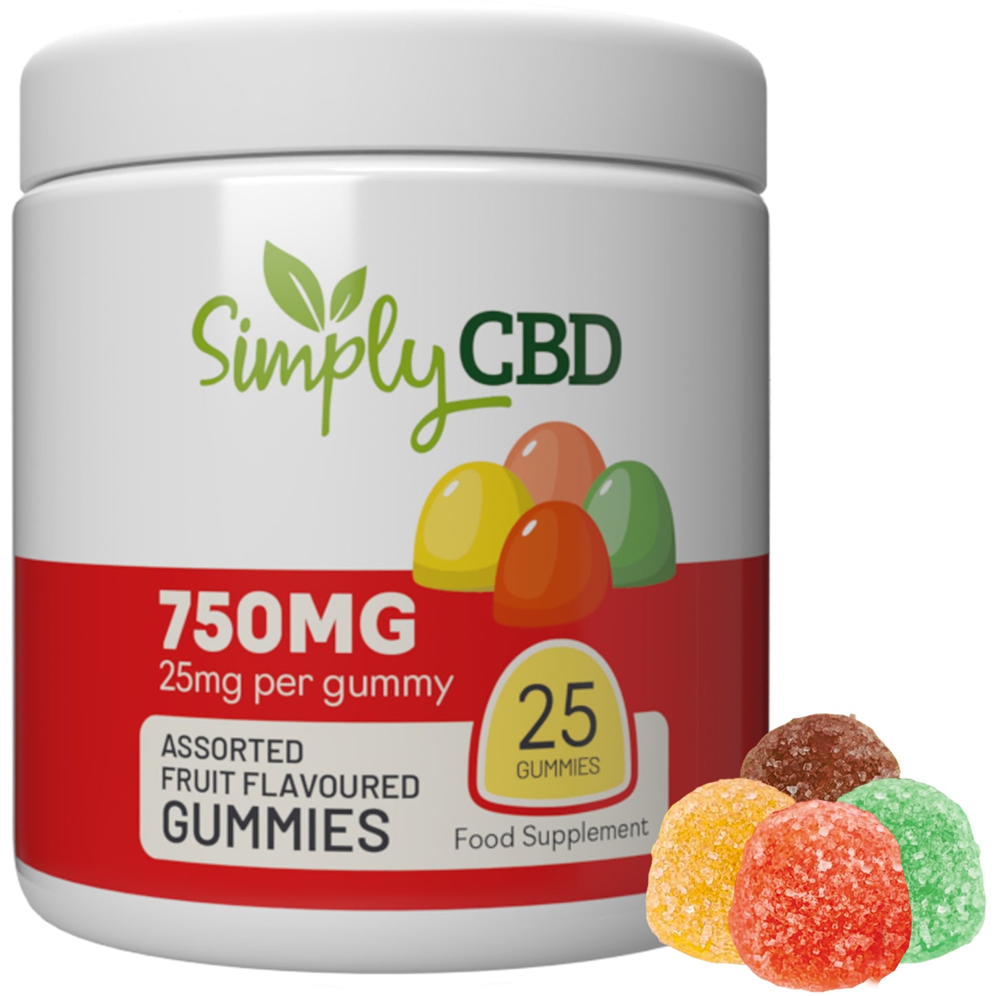 CBD Gummies - 25mg Per Gummy (750mg Total)