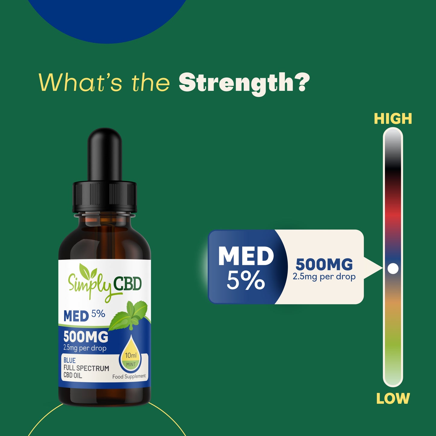 Blue CBD Oil Flavoured - 5% Strength (from 10ml)