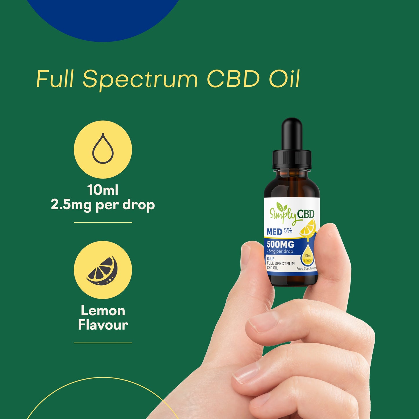 Blue CBD Oil Flavoured - 5% Strength (from 10ml)