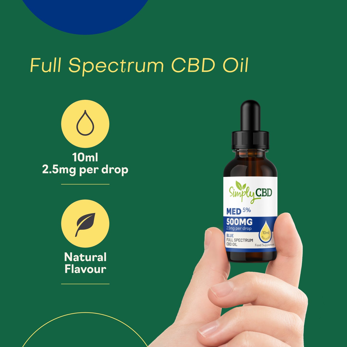 Blue CBD Oil Flavoured - 5% Strength (from 10ml)