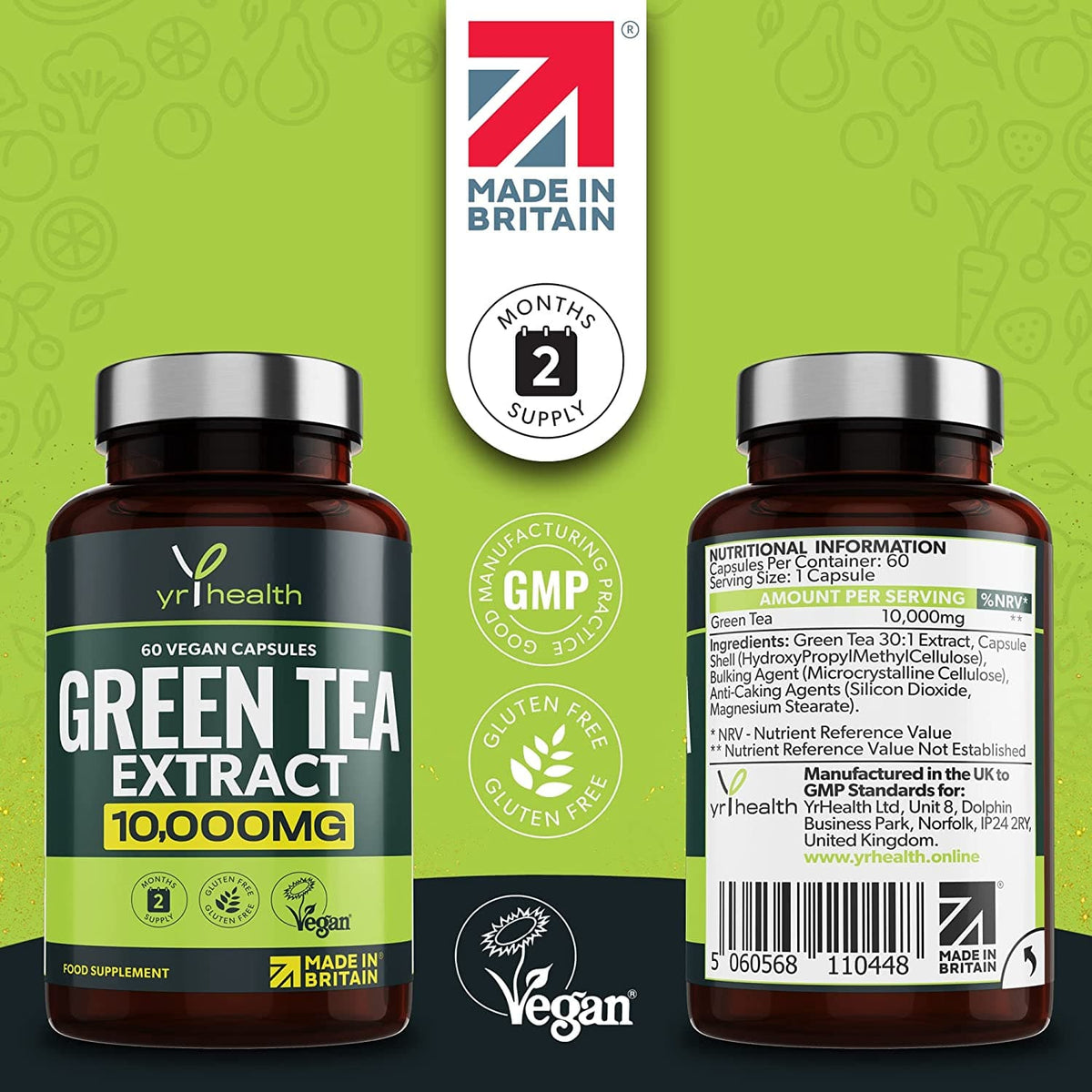 Green Tea Capsules from Vegan Green Tea Extract 10 000mg Simply CBD